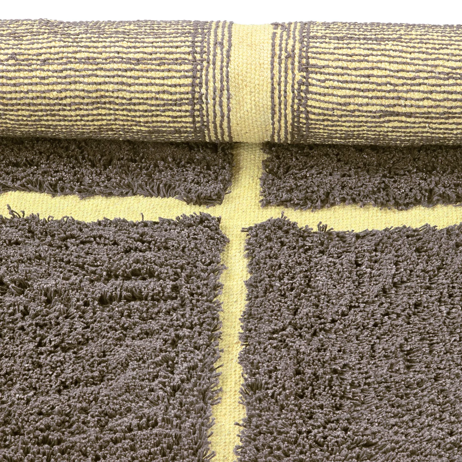 Kulatý koberec - Bellevue Natural Cotton Shaggy (hnědá/žlutá)