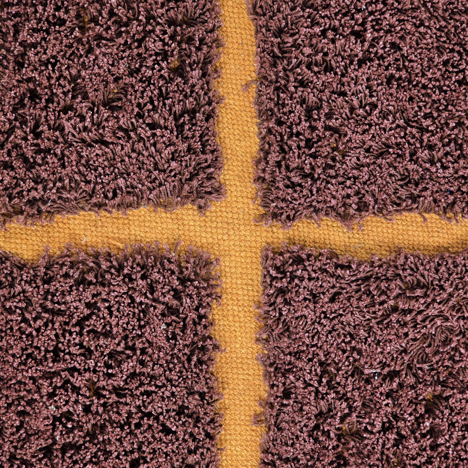 Kulatý koberec - Bellevue Natural Cotton Shaggy (červená/oranžová)