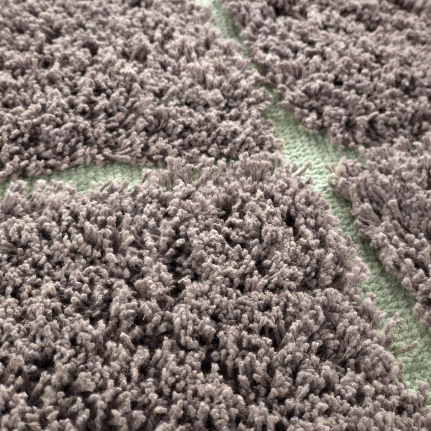 Shaggy koberce - Bellevue Natural Cotton Shaggy (taupe/zelená)