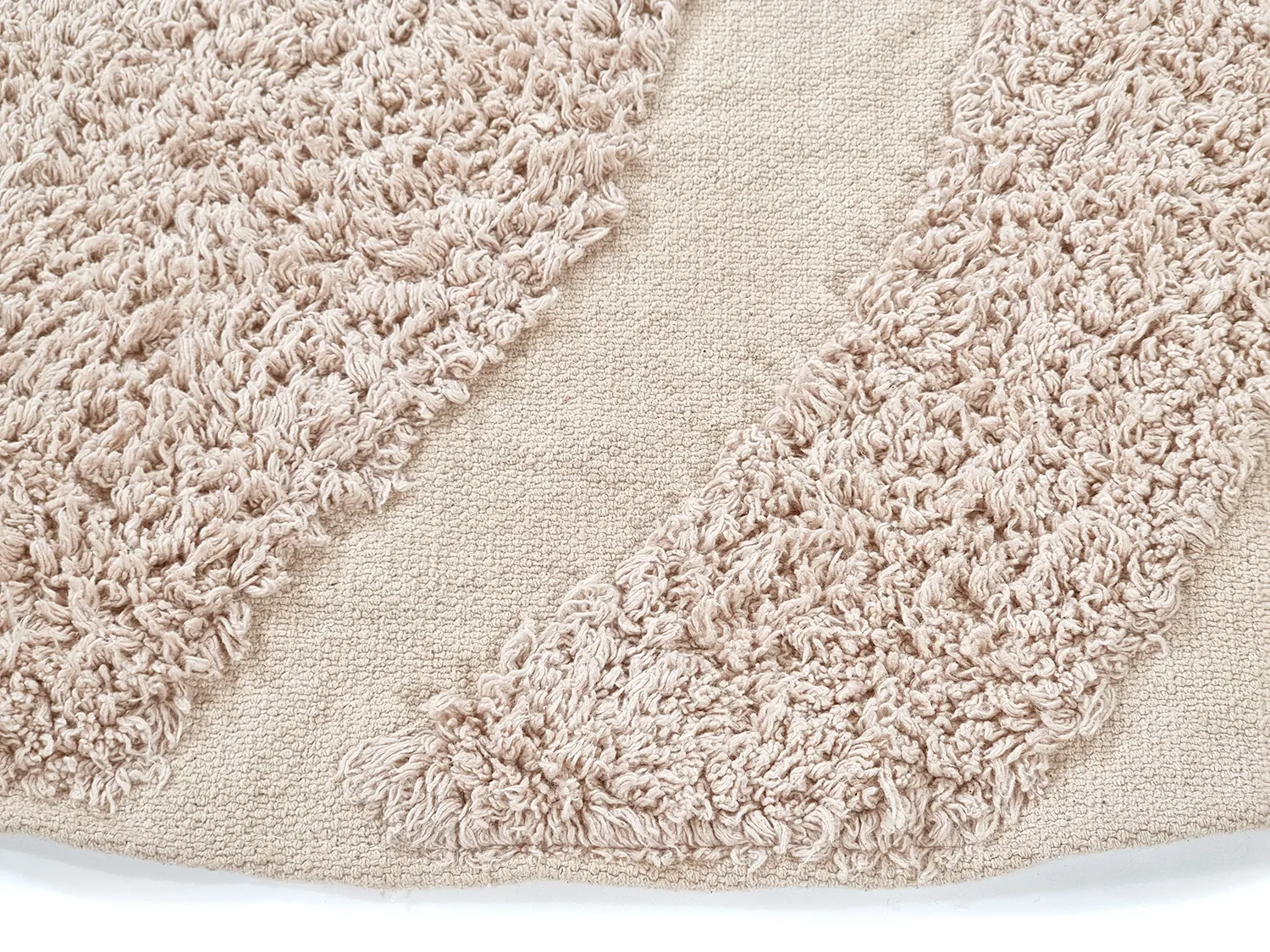 Kulatý koberec - Bonnie Natural Cotton Shaggy (béžová)