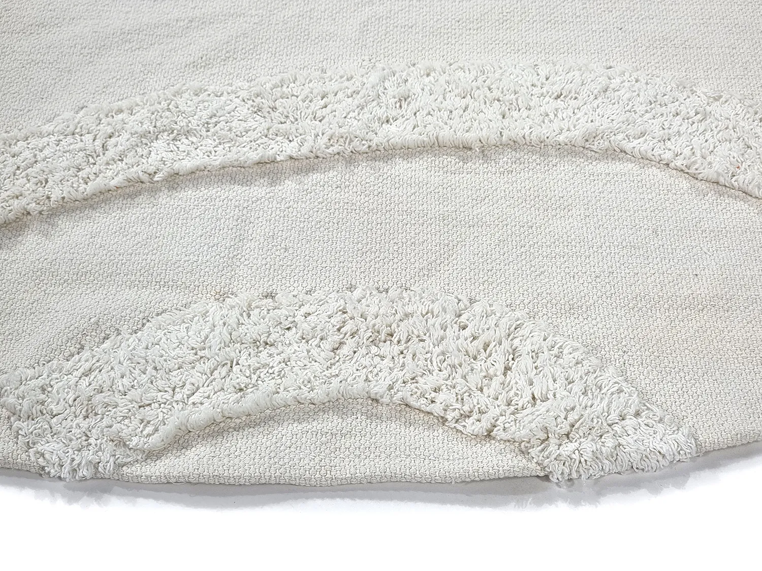 Kulatý koberec - Bonnie Natural Cotton Shaggy (offwhite)