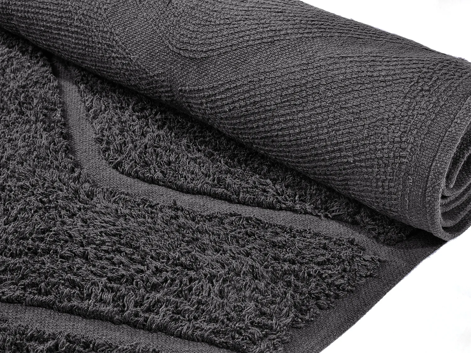 Shaggy koberce - Brynn Natural Cotton Shaggy (černá)