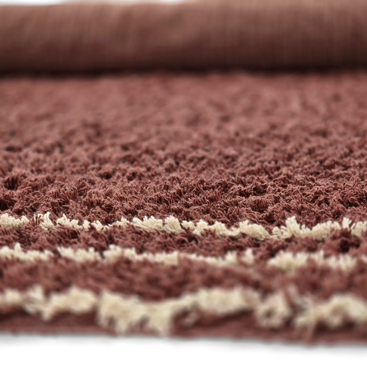 Shaggy koberce - Cataya Natural Cotton Shaggy (hnědá/béžová)