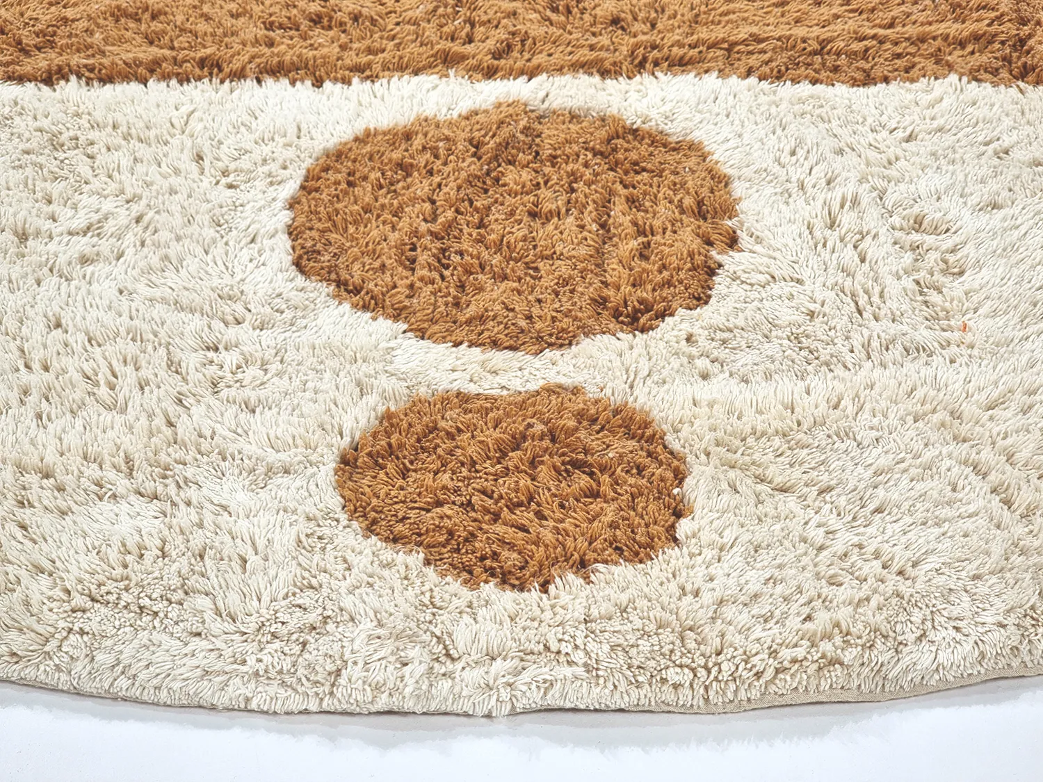 Kulatý koberec - Cervia Natural Cotton Shaggy (béžová)