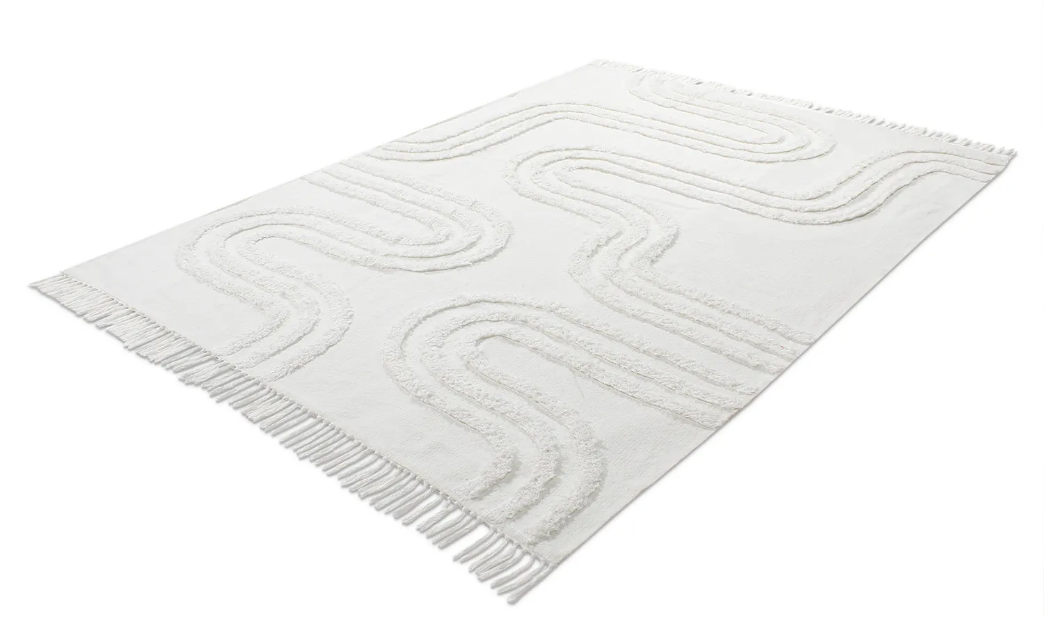 Shaggy koberce - Como Natural Cotton Shaggy (offwhite)