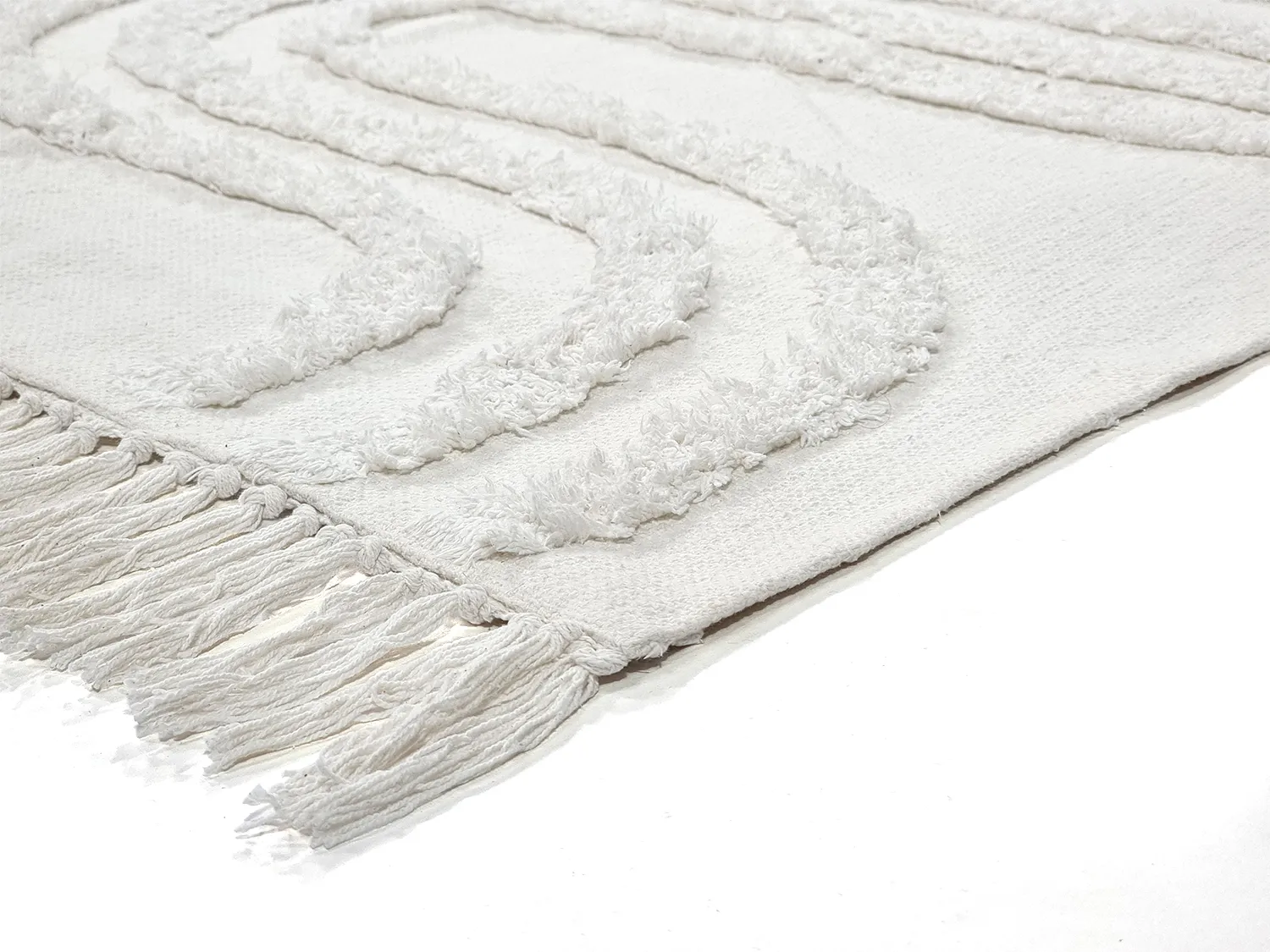Shaggy koberce - Como Natural Cotton Shaggy (offwhite)