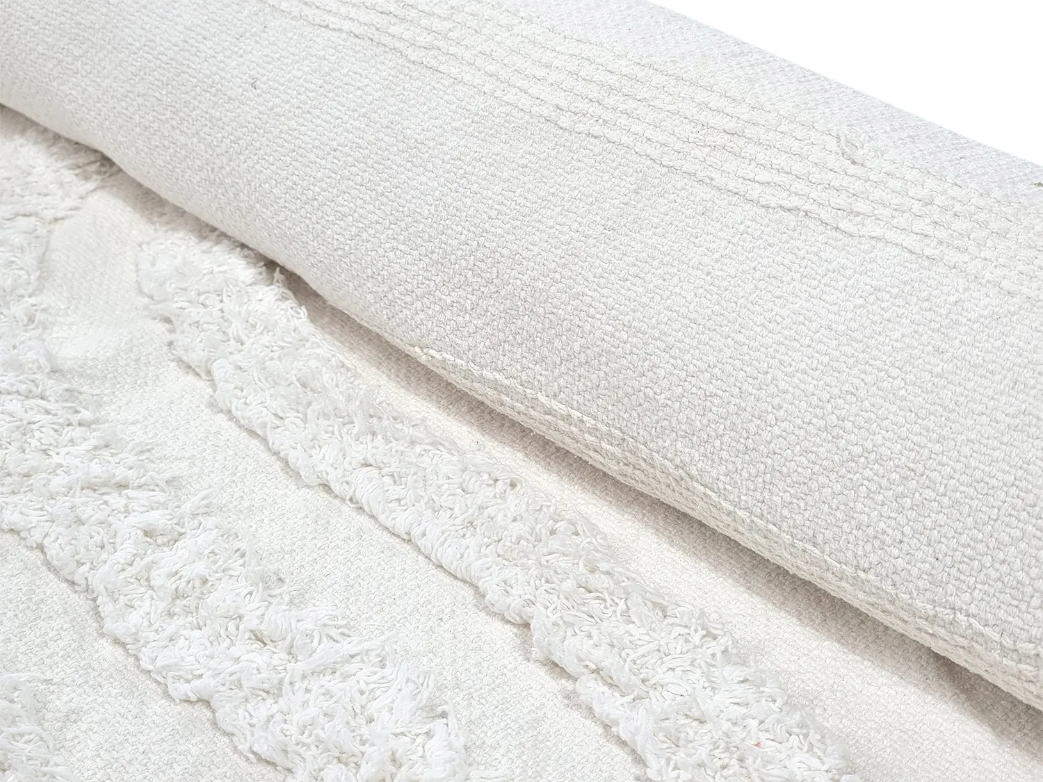 Shaggy koberce - Como Natural Cotton Shaggy (offwhite)