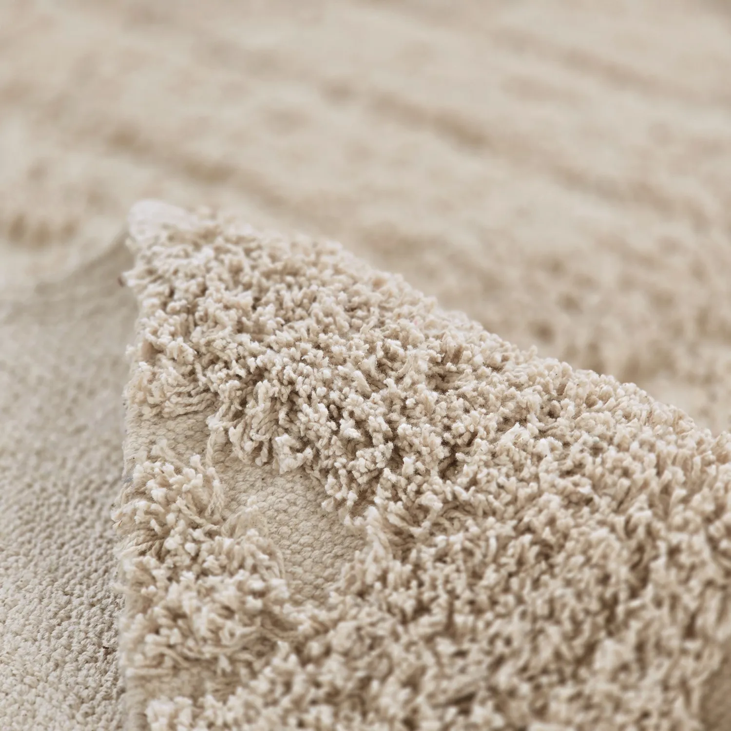 Shaggy koberce - Conara Natural Cotton Shaggy (béžový)