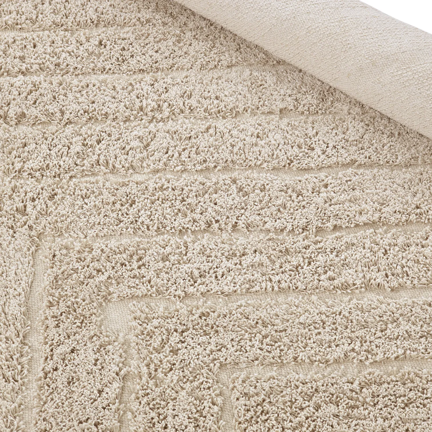 Shaggy koberce - Conara Natural Cotton Shaggy (béžový)
