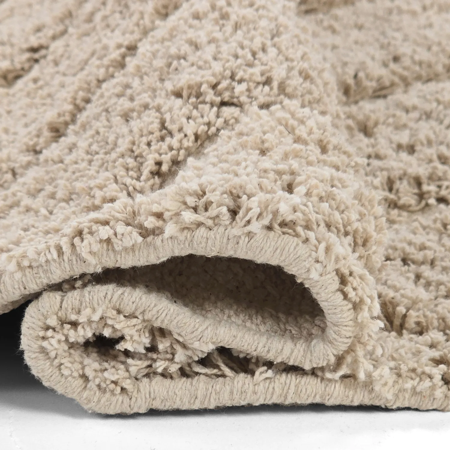 Kulatý koberec - Conara Natural Cotton Shaggy (béžový)