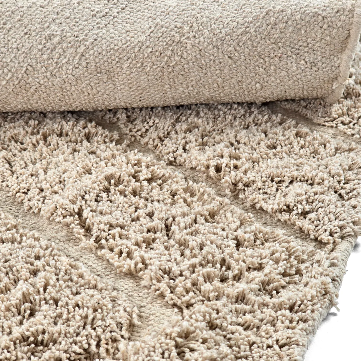 Kulatý koberec - Conara Natural Cotton Shaggy (béžový)