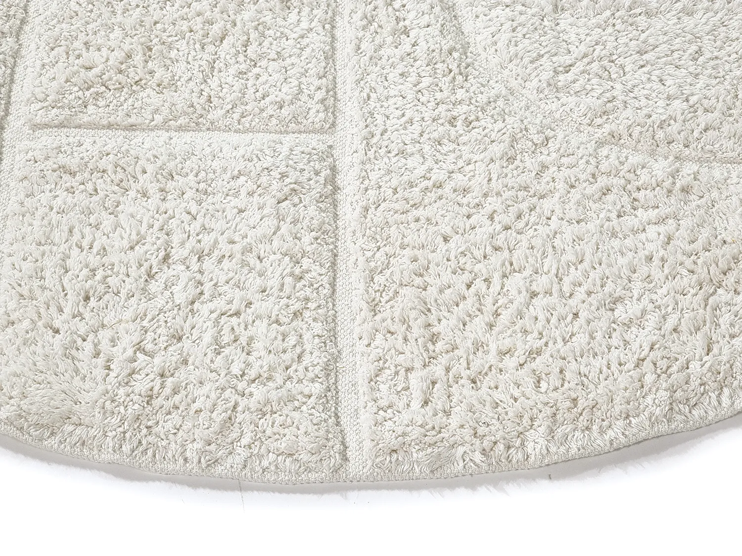 Kulatý koberec - Cremona Natural Cotton Shaggy (offwhite)