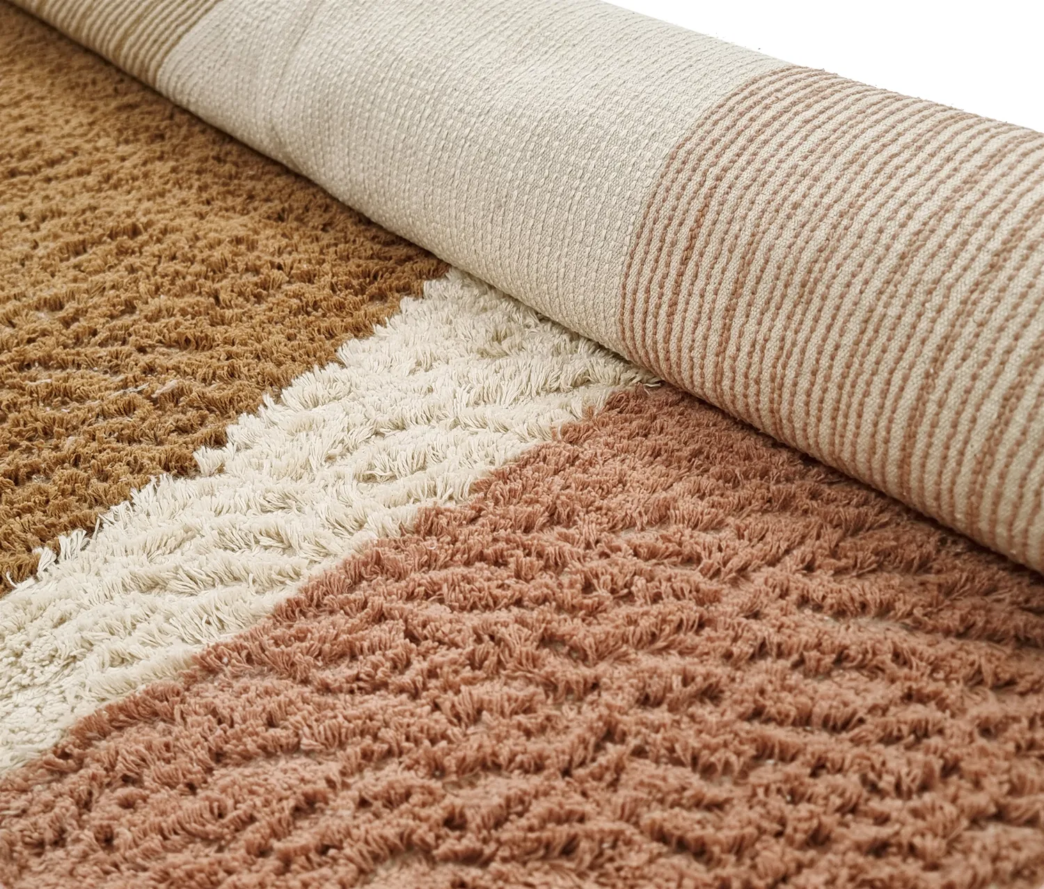 Kulatý koberec - Donostia Natural Cotton Shaggy (vícebarevná)