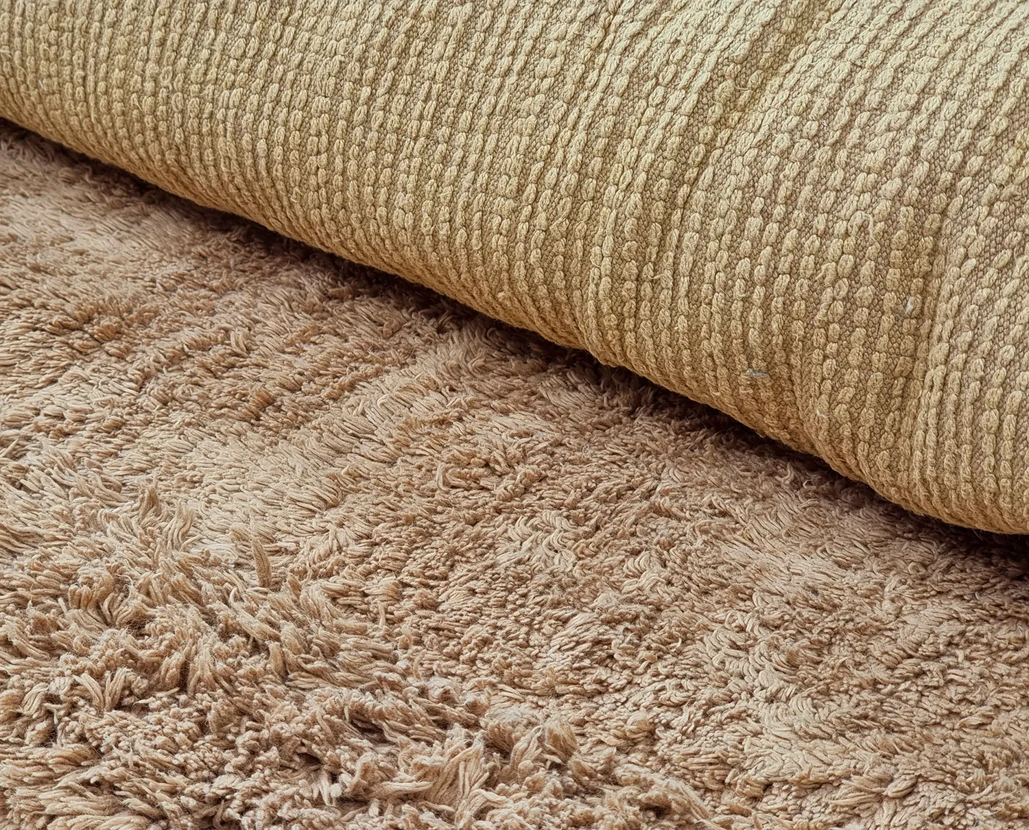 Kulatý koberec - Ebba Natural Cotton Shaggy (hnědý)