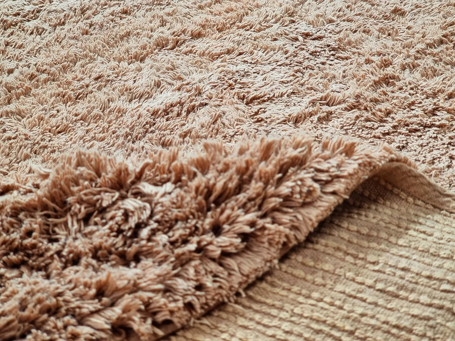 Shaggy koberce - Ebba Natural Cotton Shaggy (hnědý)