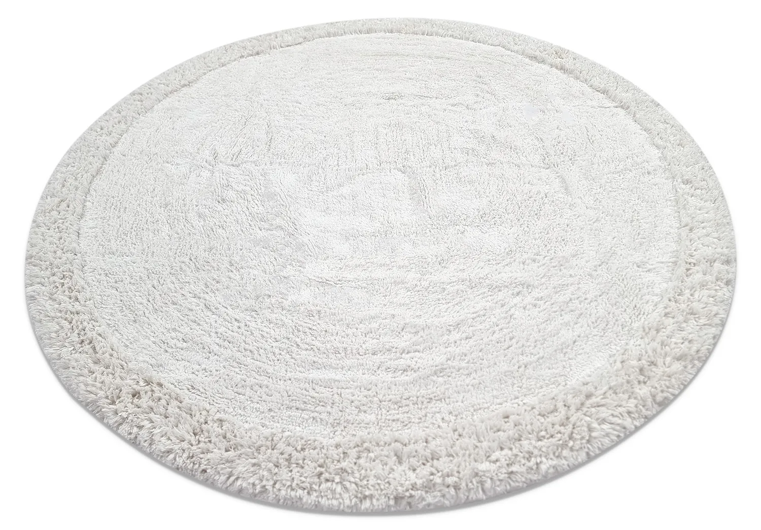 Kulatý koberec - Ebba Natural Cotton Shaggy (offwhite)
