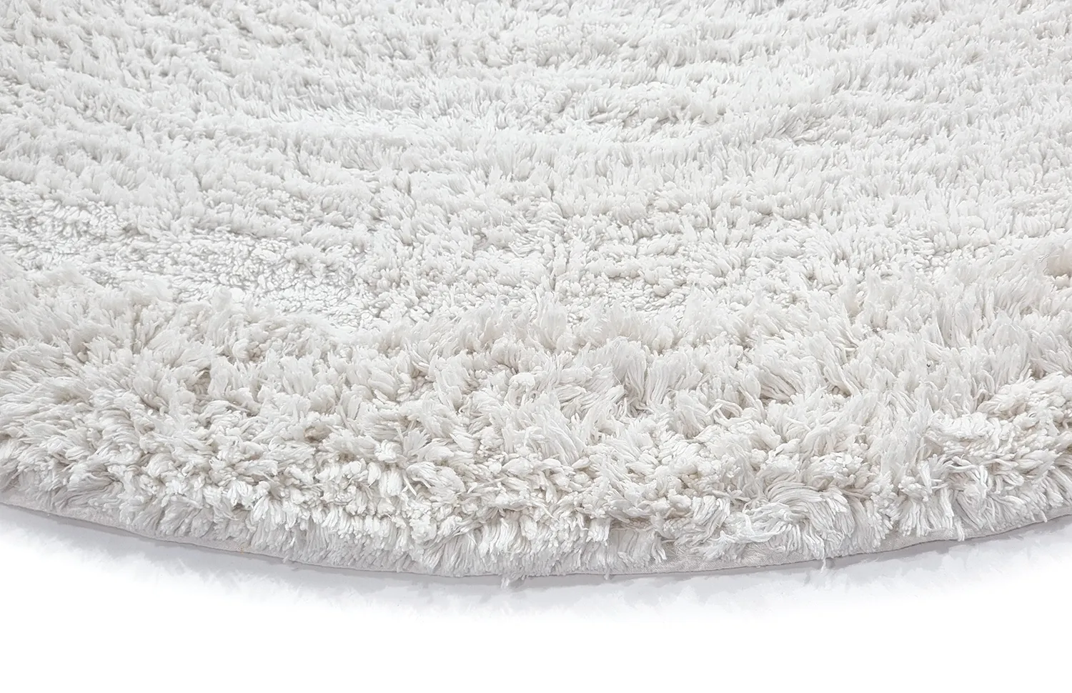 Kulatý koberec - Ebba Natural Cotton Shaggy (offwhite)