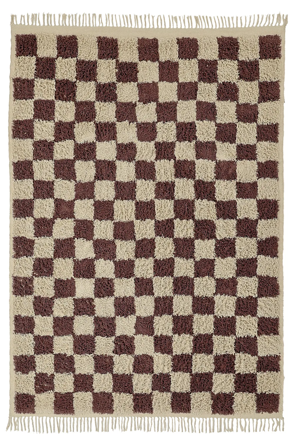 Shaggy koberce - Elsey Natural Cotton Shaggy (béžová/hnědá)