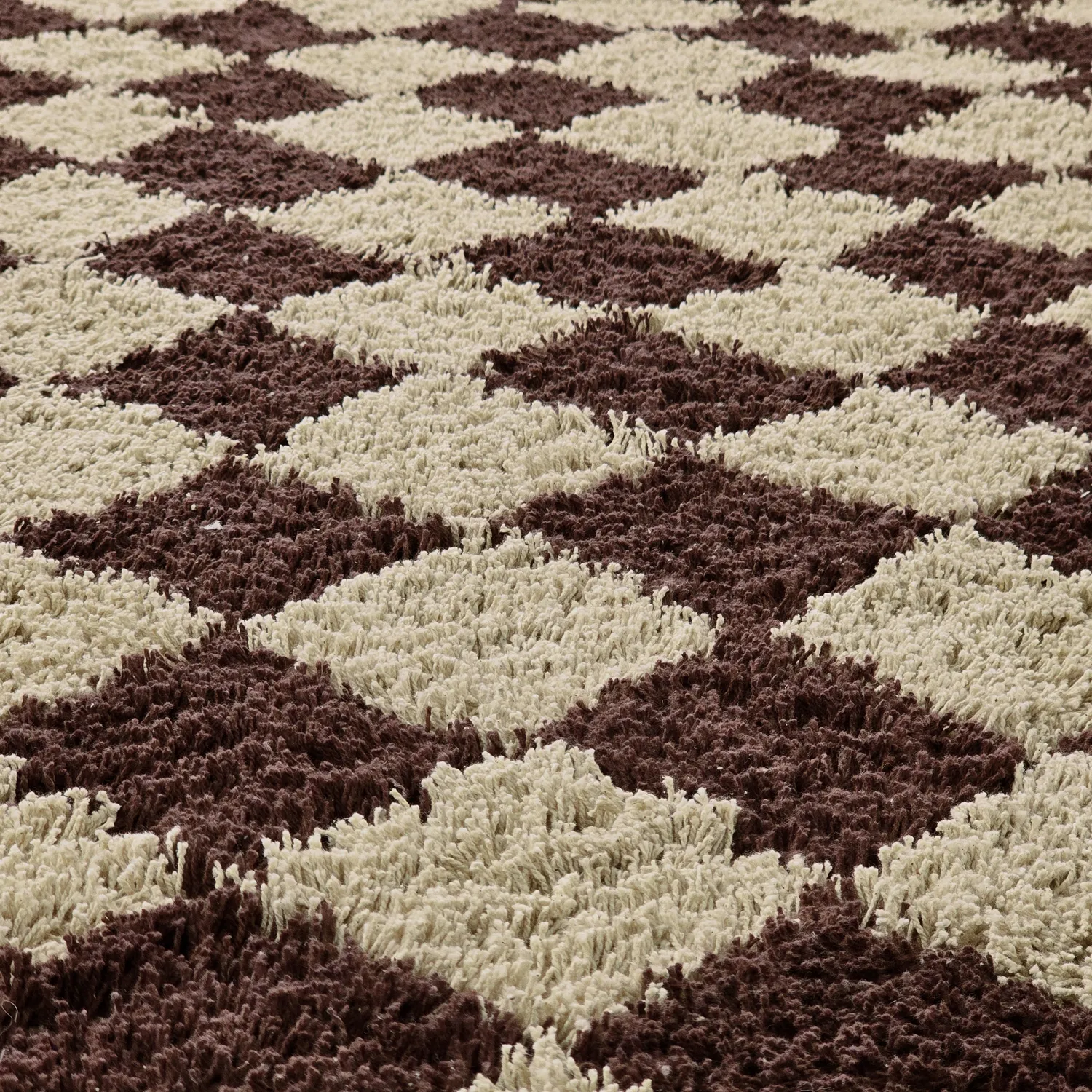 Shaggy koberce - Elsey Natural Cotton Shaggy (béžová/hnědá)