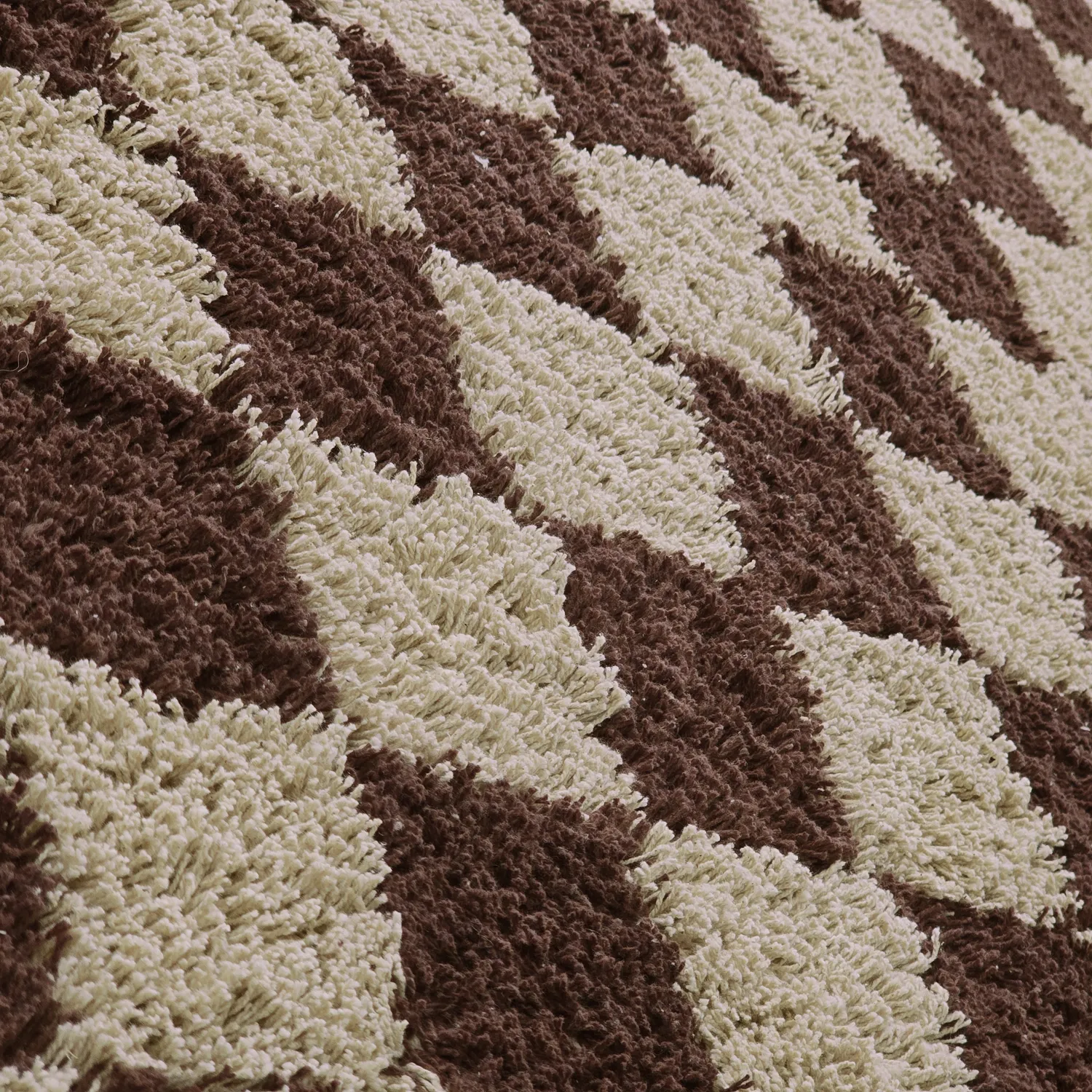 Shaggy koberce - Elsey Natural Cotton Shaggy (béžová/hnědá)
