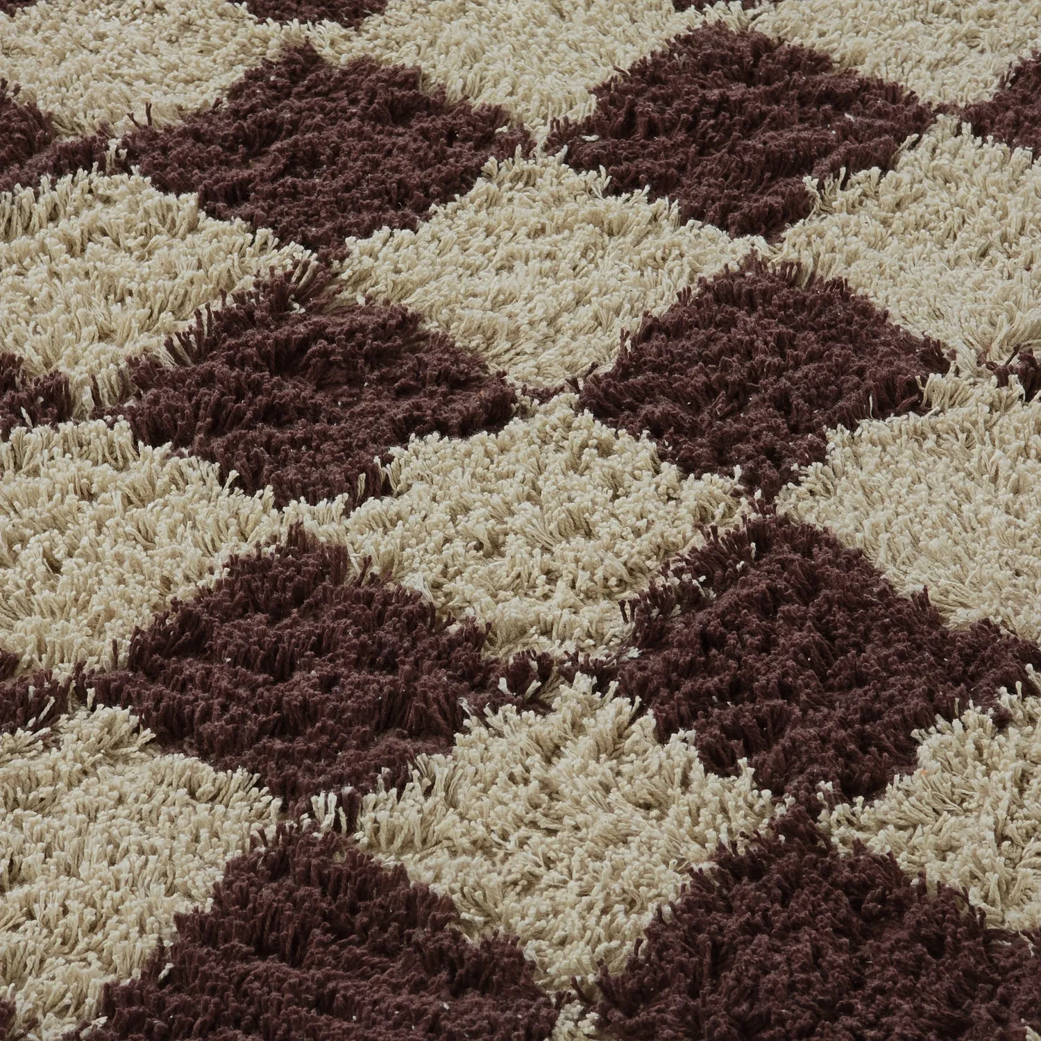 Kulatý koberec - Elsey Natural Cotton Shaggy (béžová/hnědá)