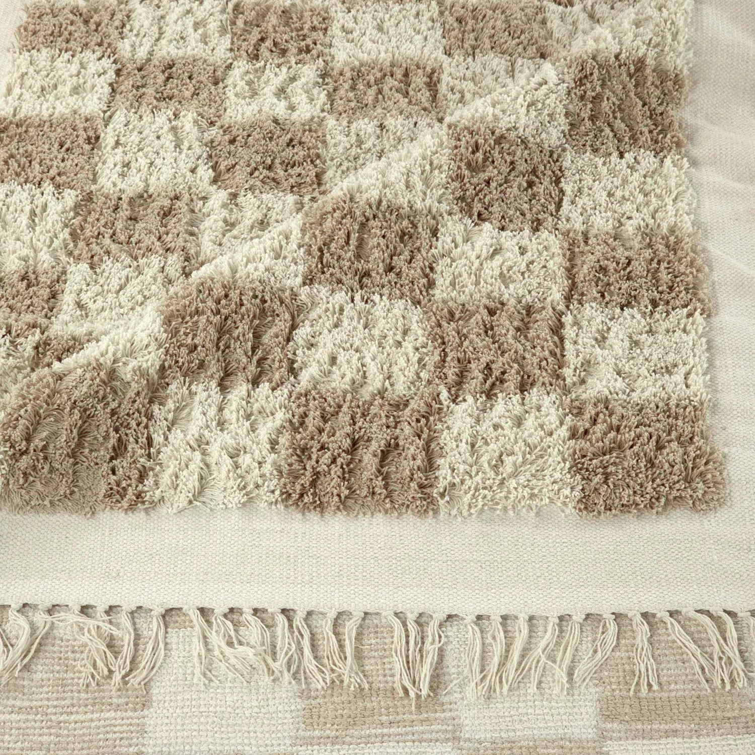 Shaggy koberce - Elsey Natural Cotton Shaggy (smetana/písek)