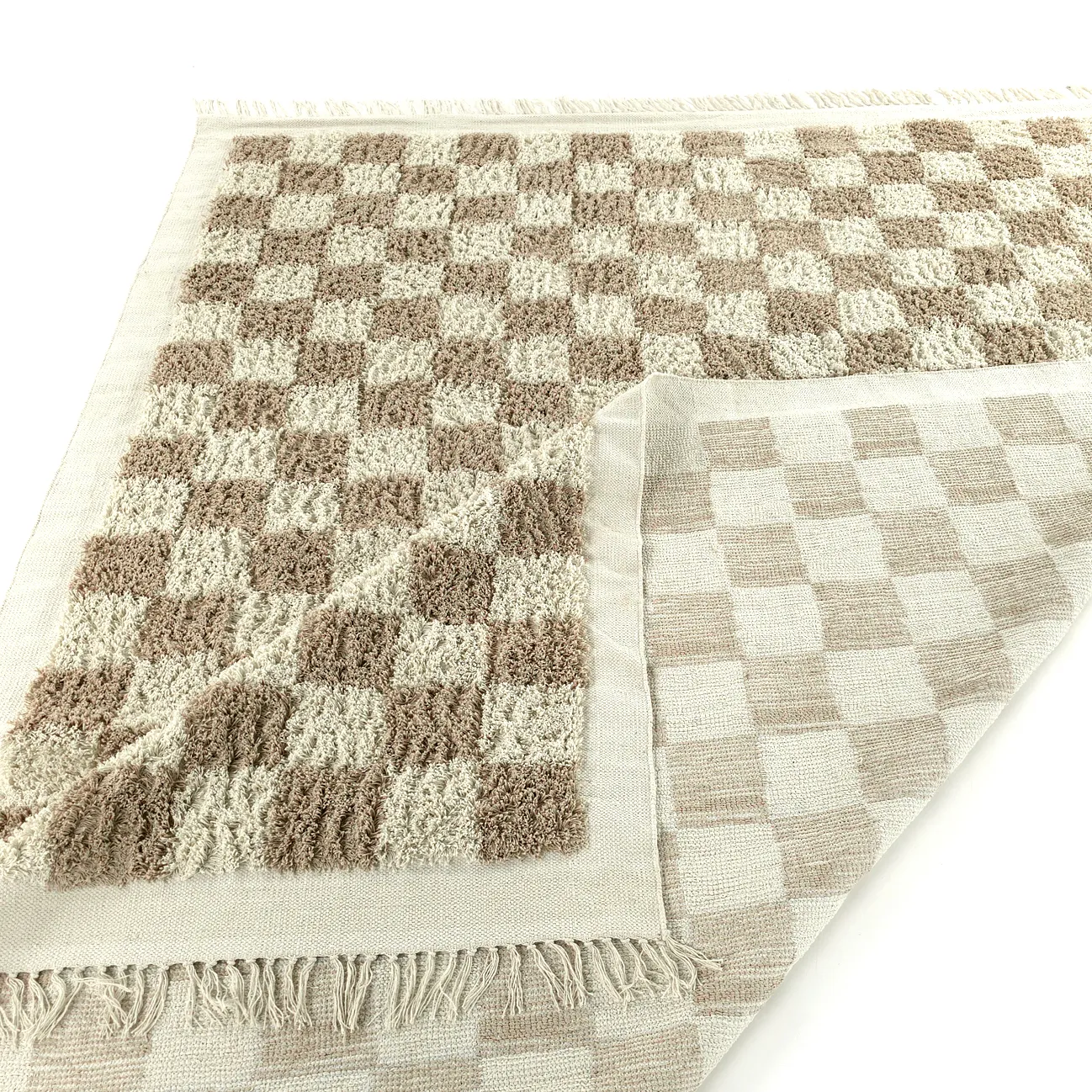 Shaggy koberce - Elsey Natural Cotton Shaggy (smetana/písek)