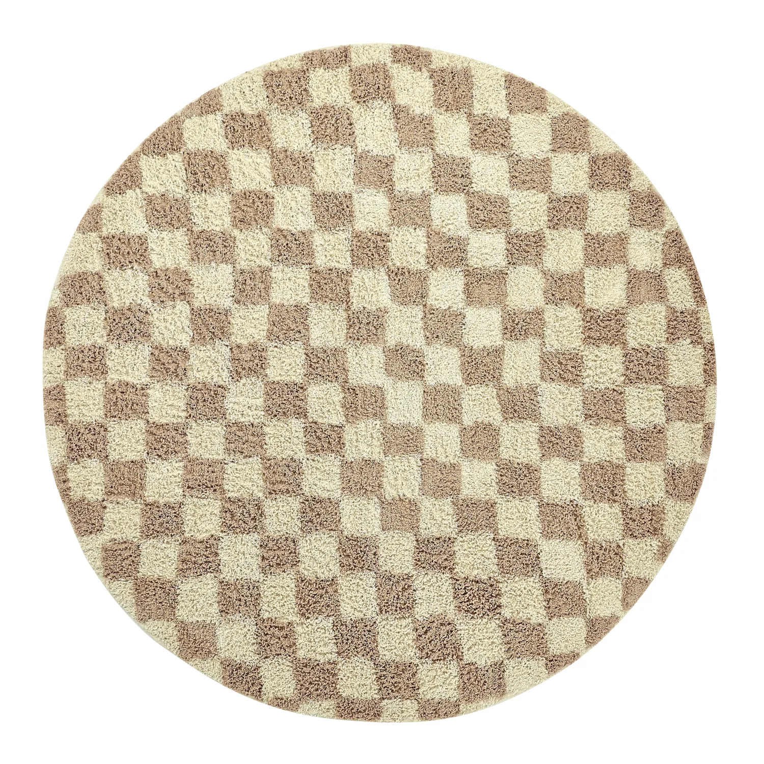 Kulatý koberec - Elsey Natural Cotton Shaggy (smetana/písek)