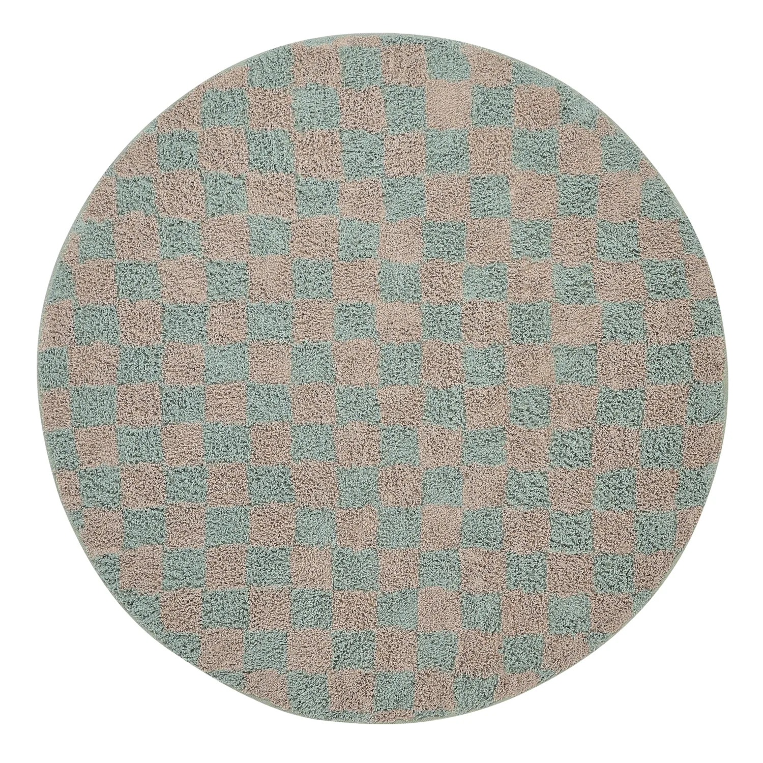 Kulatý koberec - Elsey Natural Cotton Shaggy (šedá/růžová)
