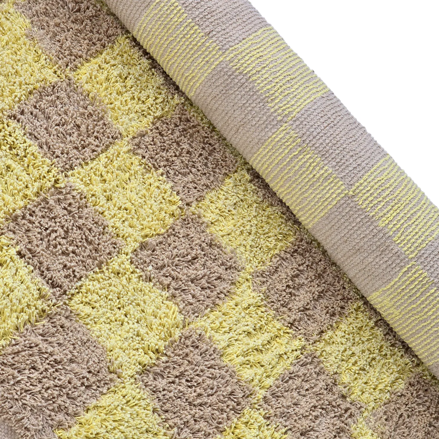 Shaggy koberce - Elsey Natural Cotton Shaggy (žlutá/béžový)