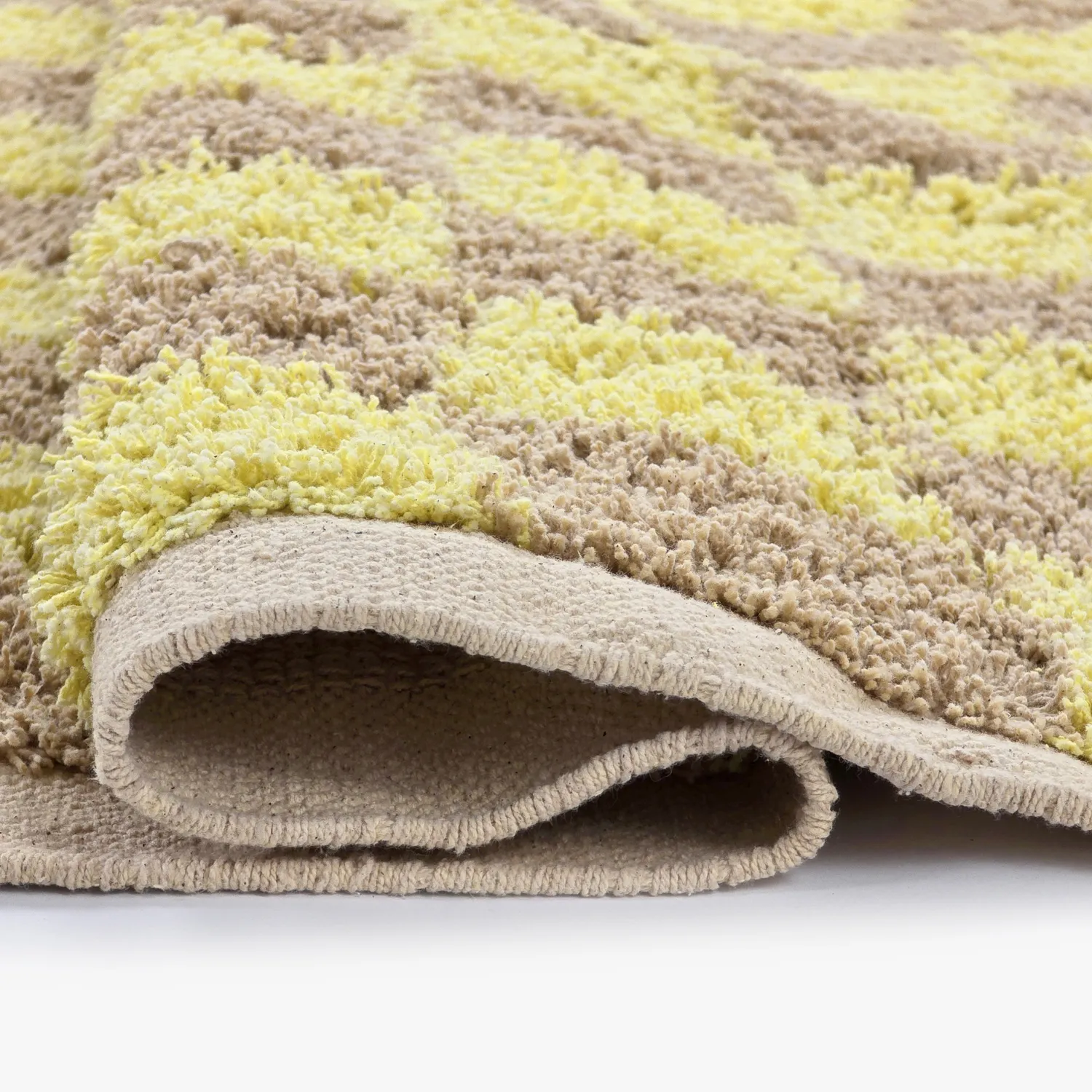Shaggy koberce - Elsey Natural Cotton Shaggy (žlutá/béžový)