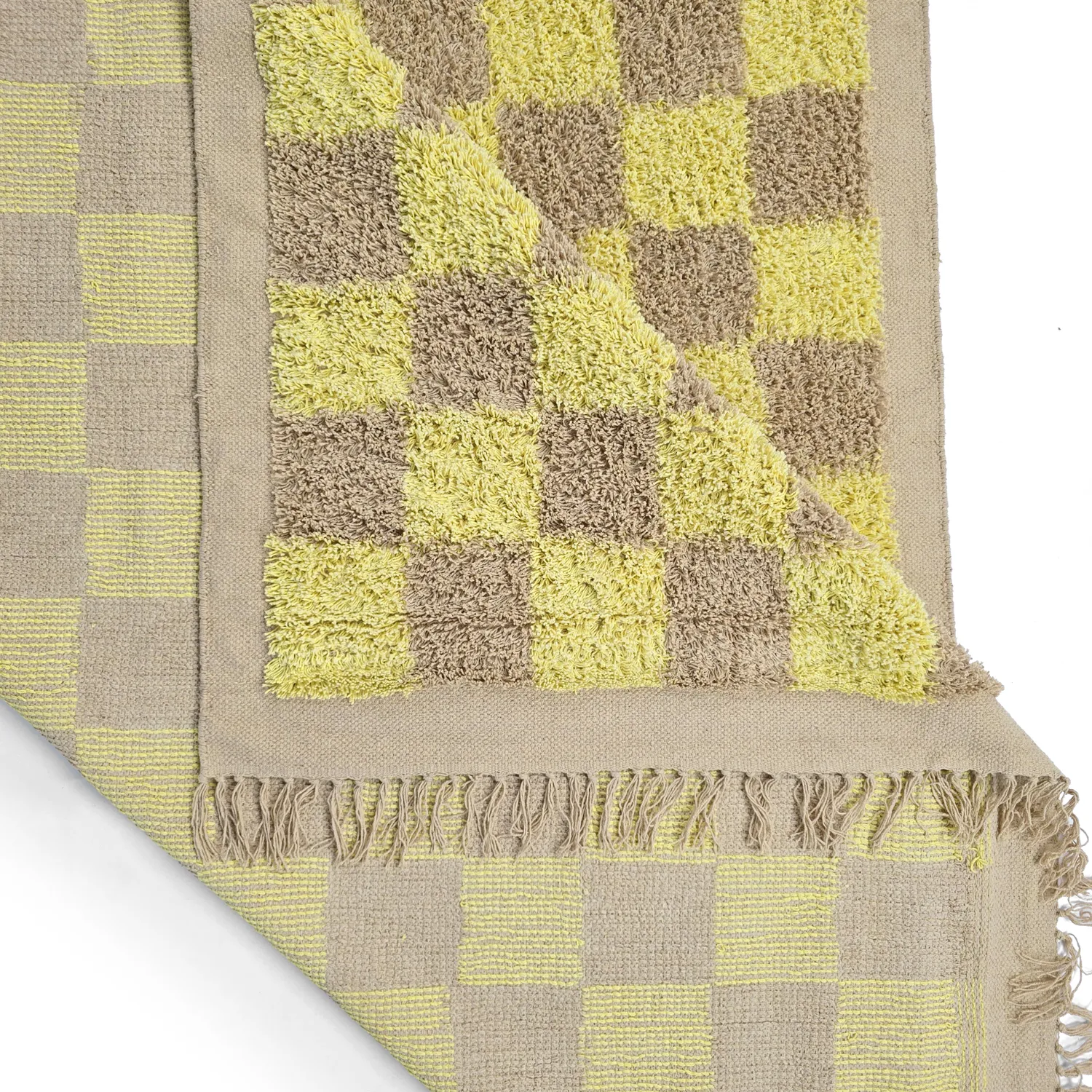Shaggy koberce - Elsey Natural Cotton Shaggy (žlutá/béžový)