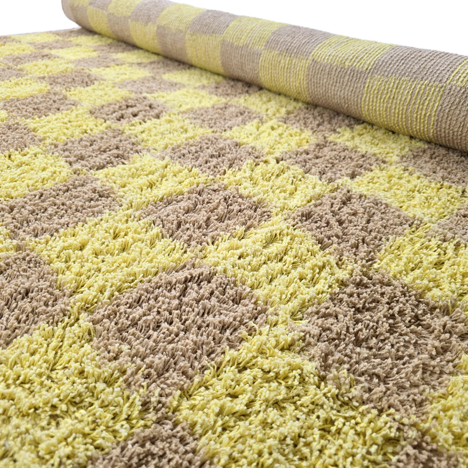 Shaggy koberce - Elsey Natural Cotton Shaggy (žlutá/béžový)