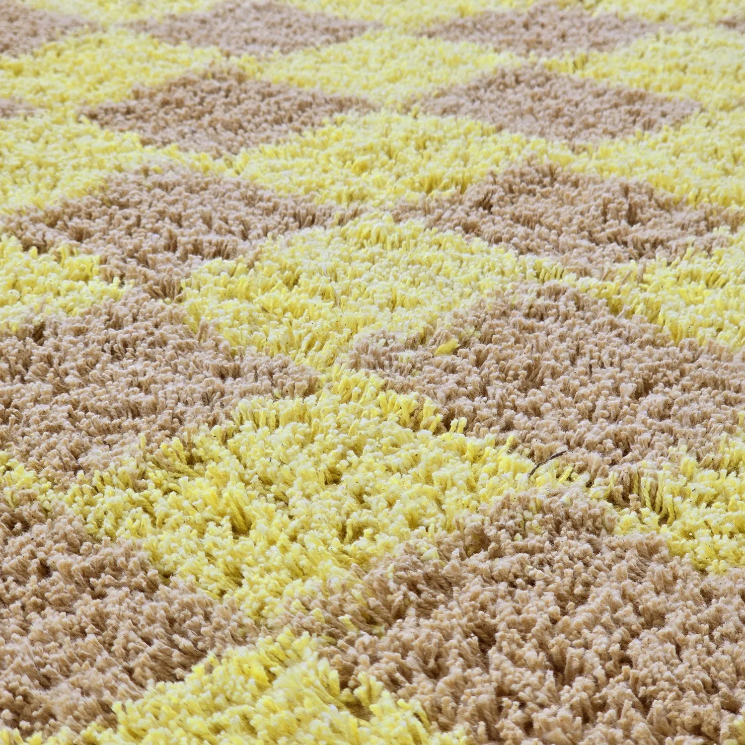 Kulatý koberec - Elsey Natural Cotton Shaggy (žlutá/béžový)