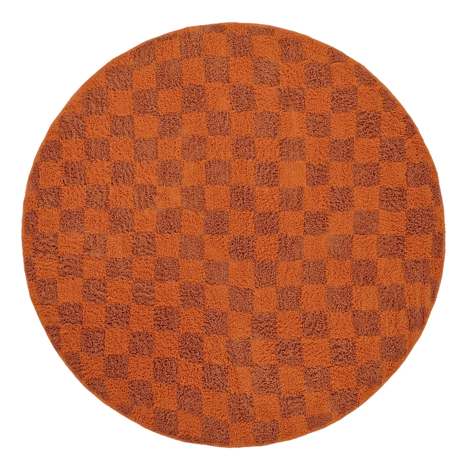 Kulatý koberec - Elsey Natural Cotton Shaggy (oranžová/červená)