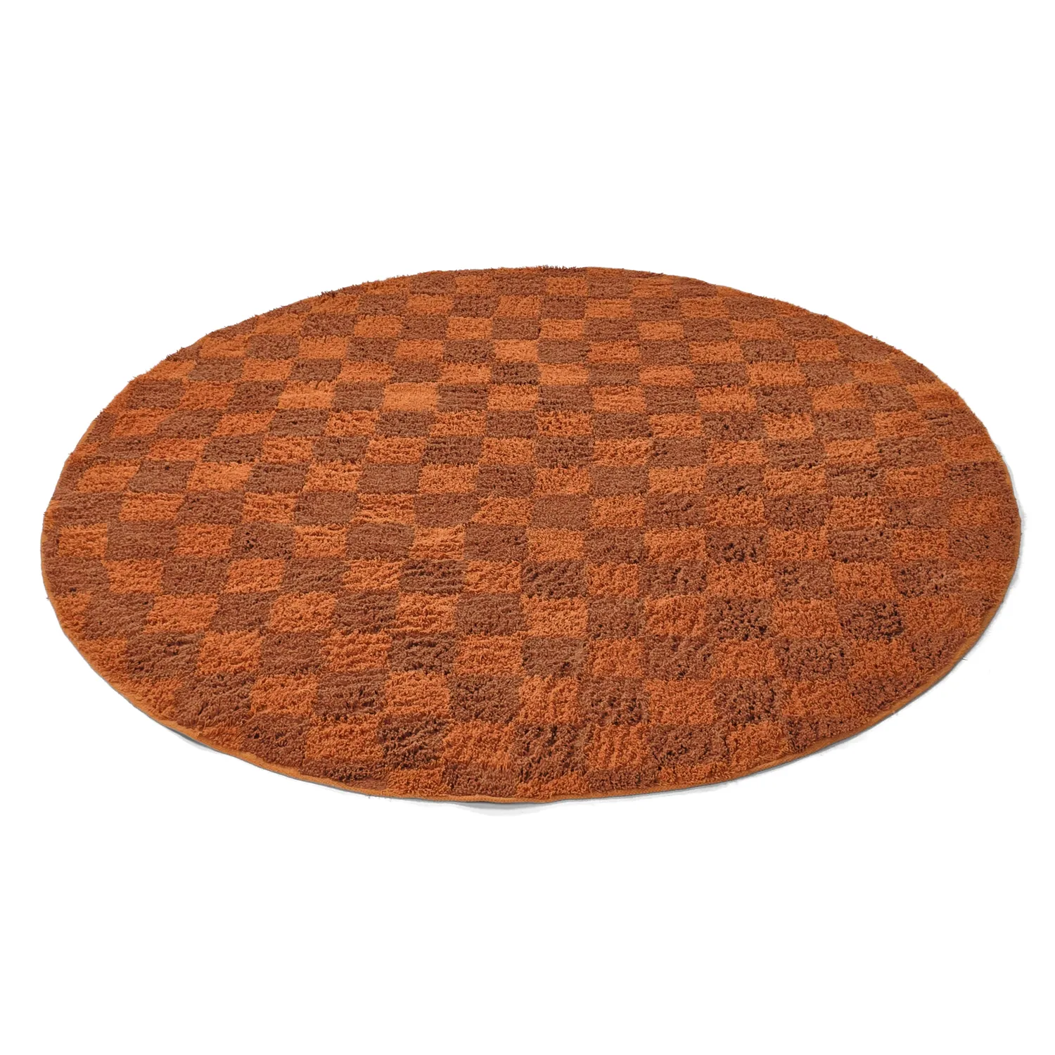 Kulatý koberec - Elsey Natural Cotton Shaggy (oranžová/červená)