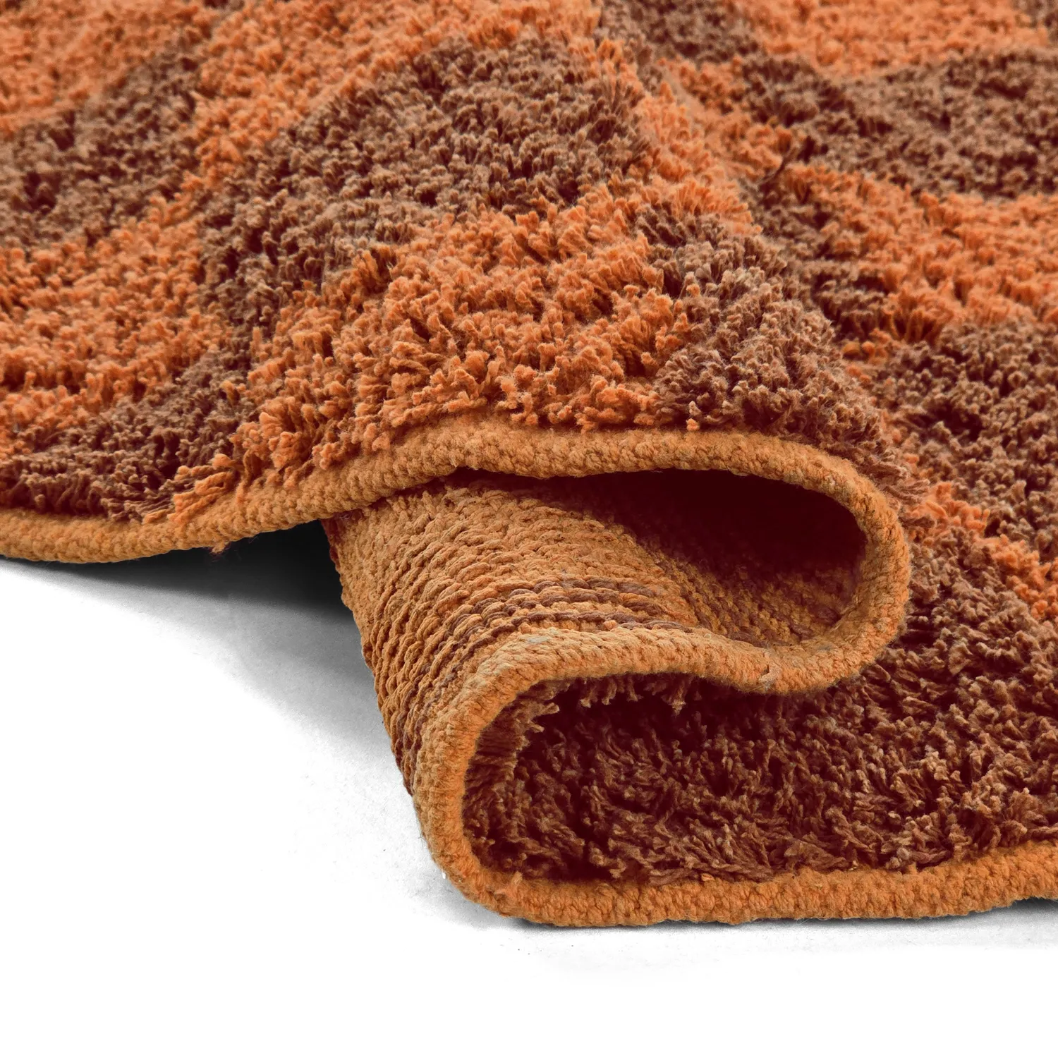 Kulatý koberec - Elsey Natural Cotton Shaggy (oranžová/červená)