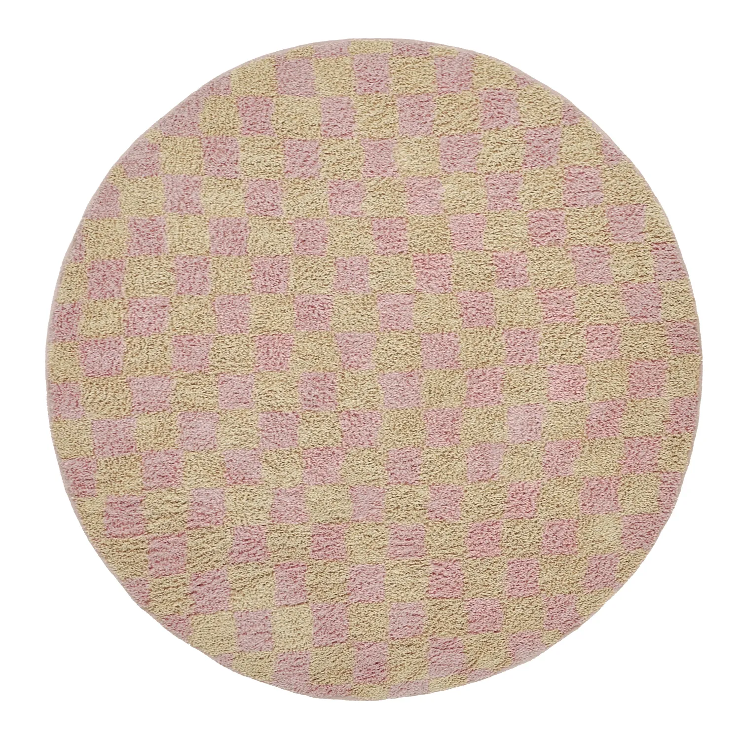 Kulatý koberec - Elsey Natural Cotton Shaggy (růžová/oranžová)