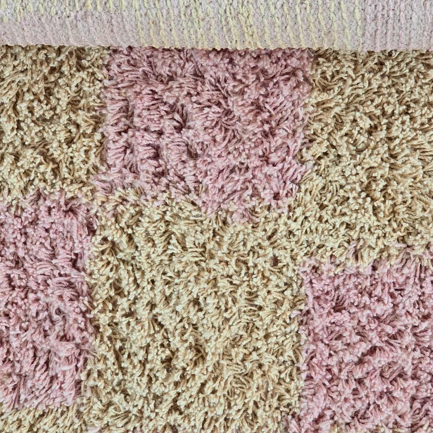 Kulatý koberec - Elsey Natural Cotton Shaggy (růžová/oranžová)