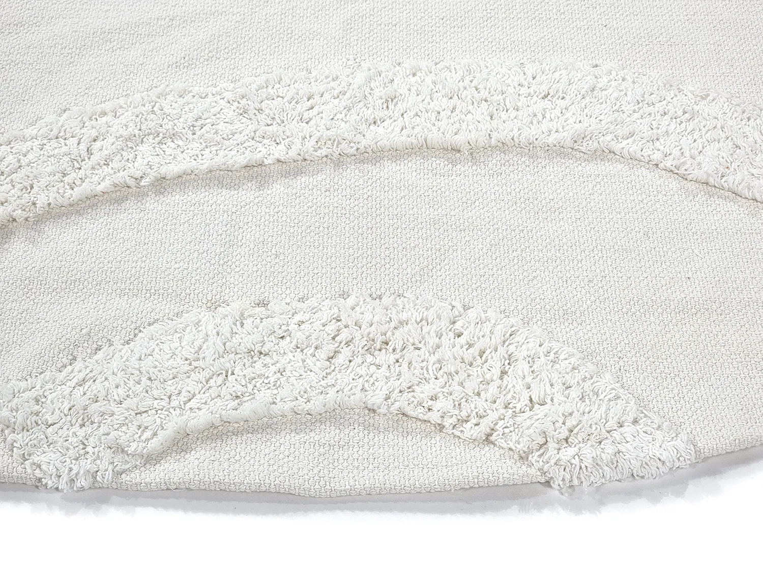 Kulatý koberec - Emilia Natural Cotton Shaggy (offwhite)