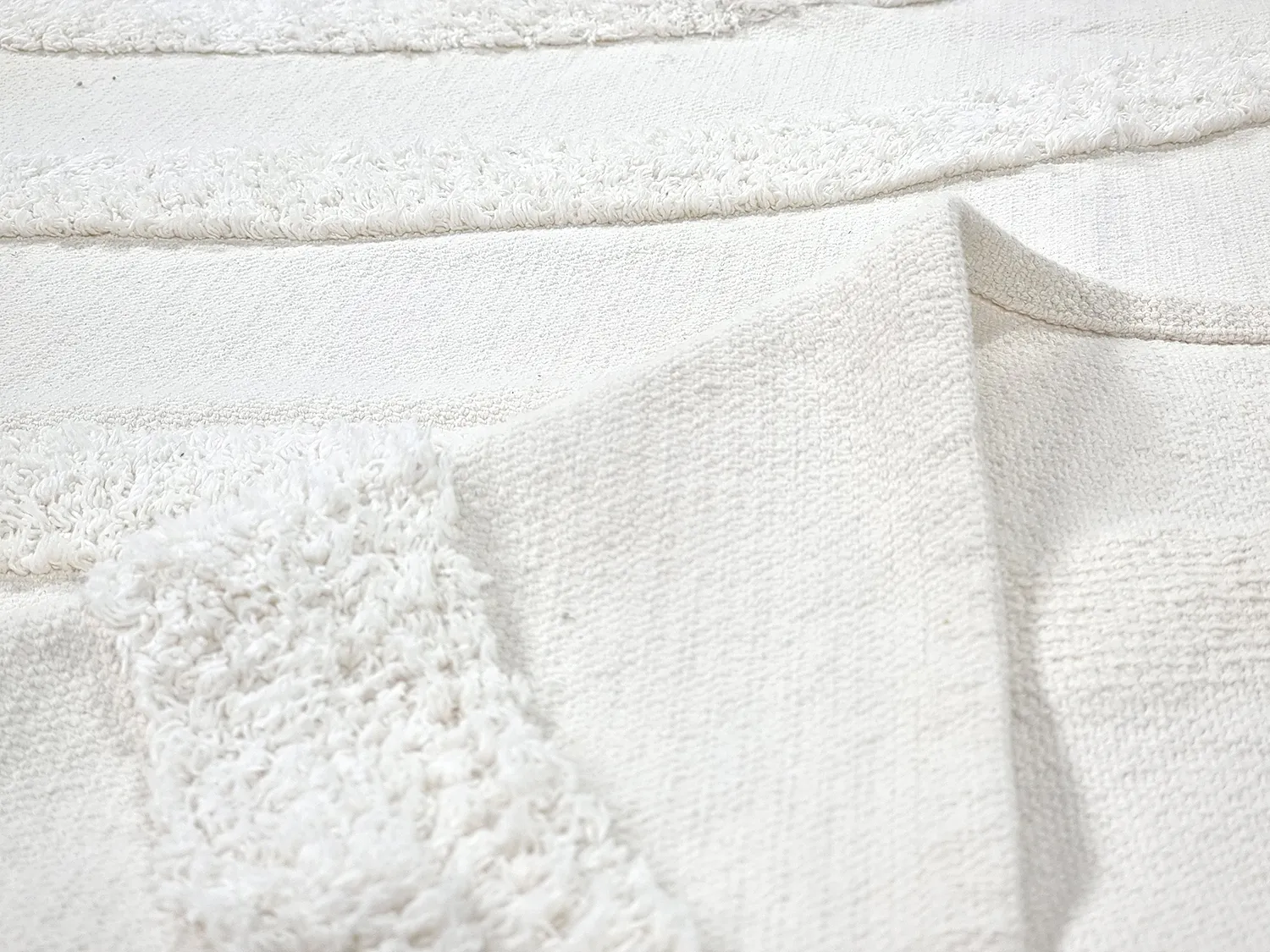 Kulatý koberec - Emilia Natural Cotton Shaggy (offwhite)