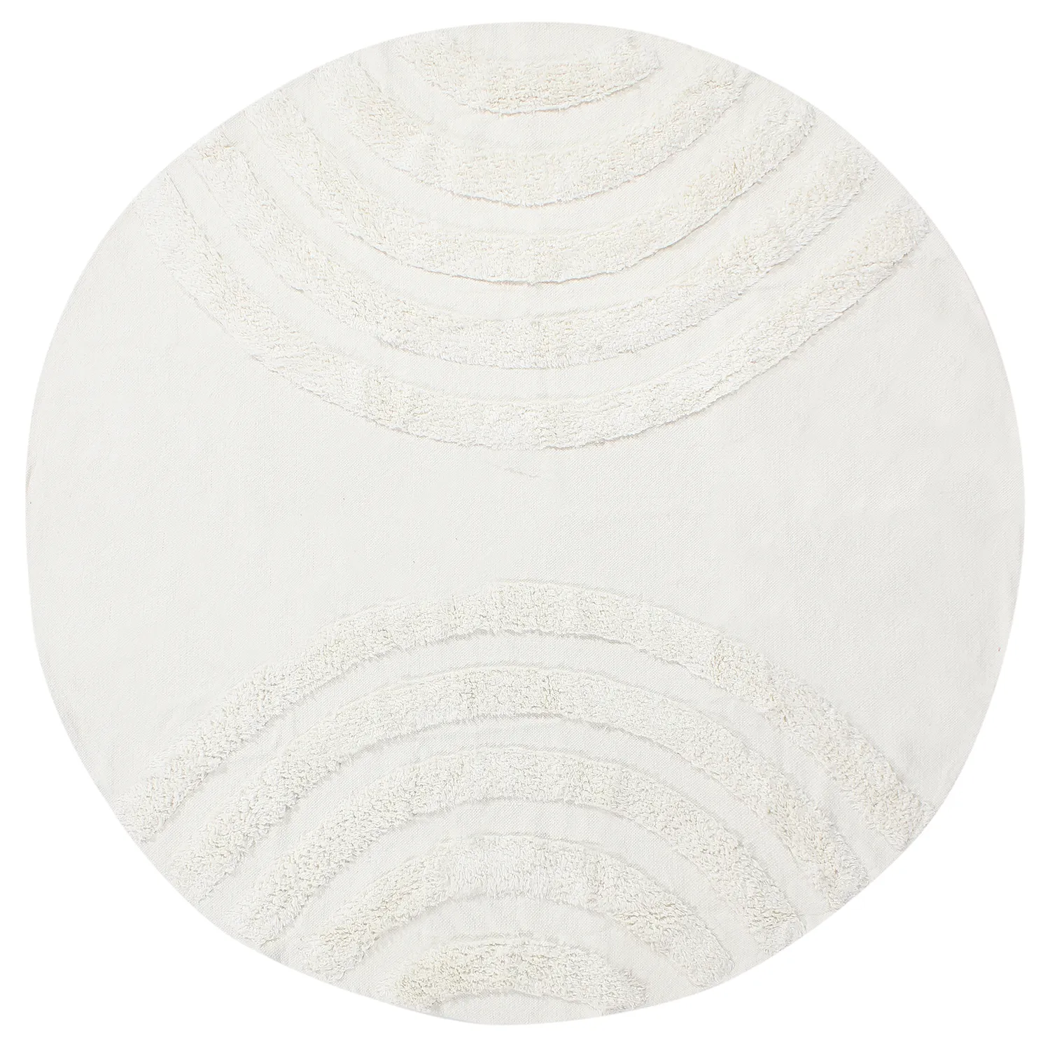 Kulatý koberec - Everly Natural Cotton Shaggy (offwhite)