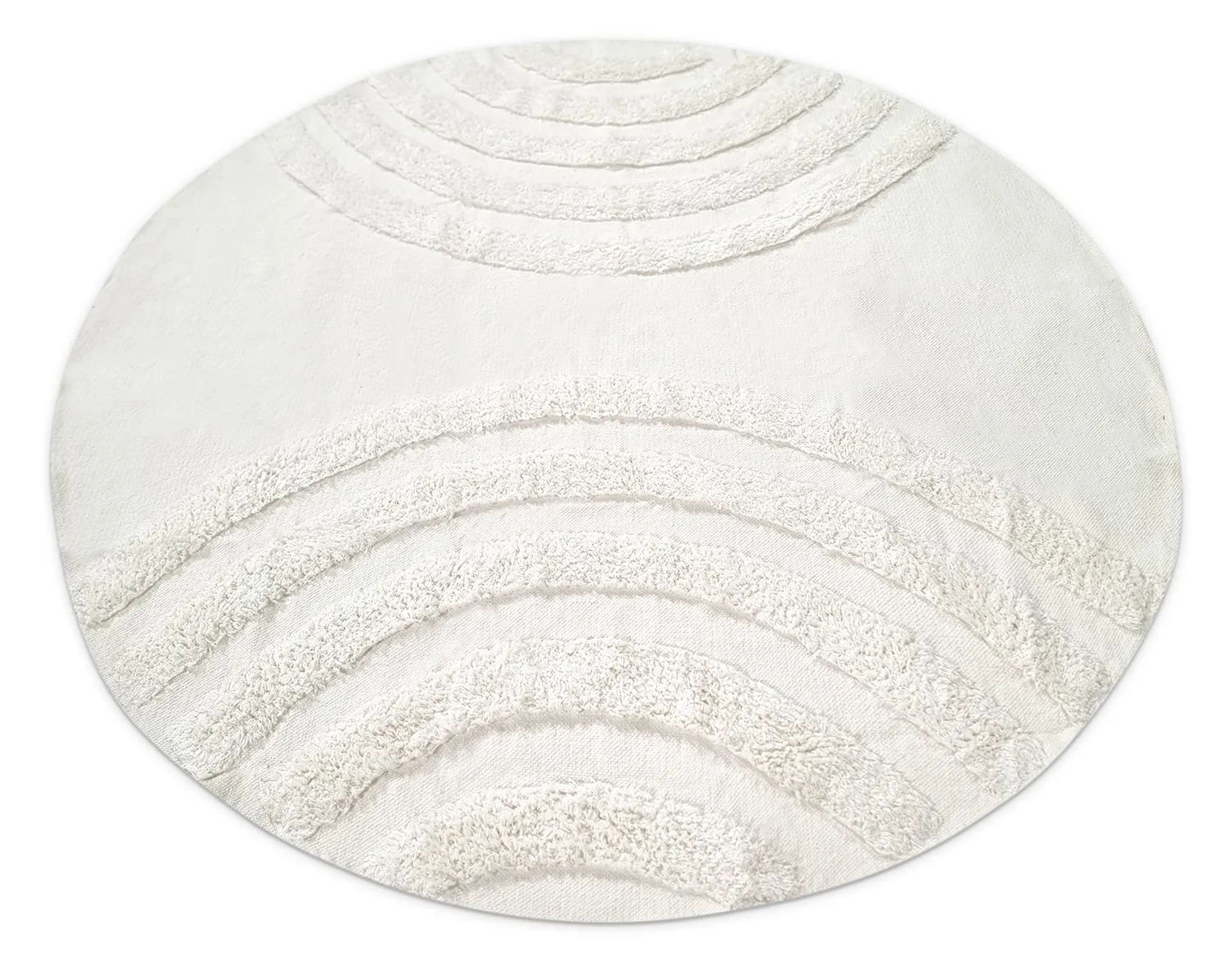 Kulatý koberec - Everly Natural Cotton Shaggy (offwhite)