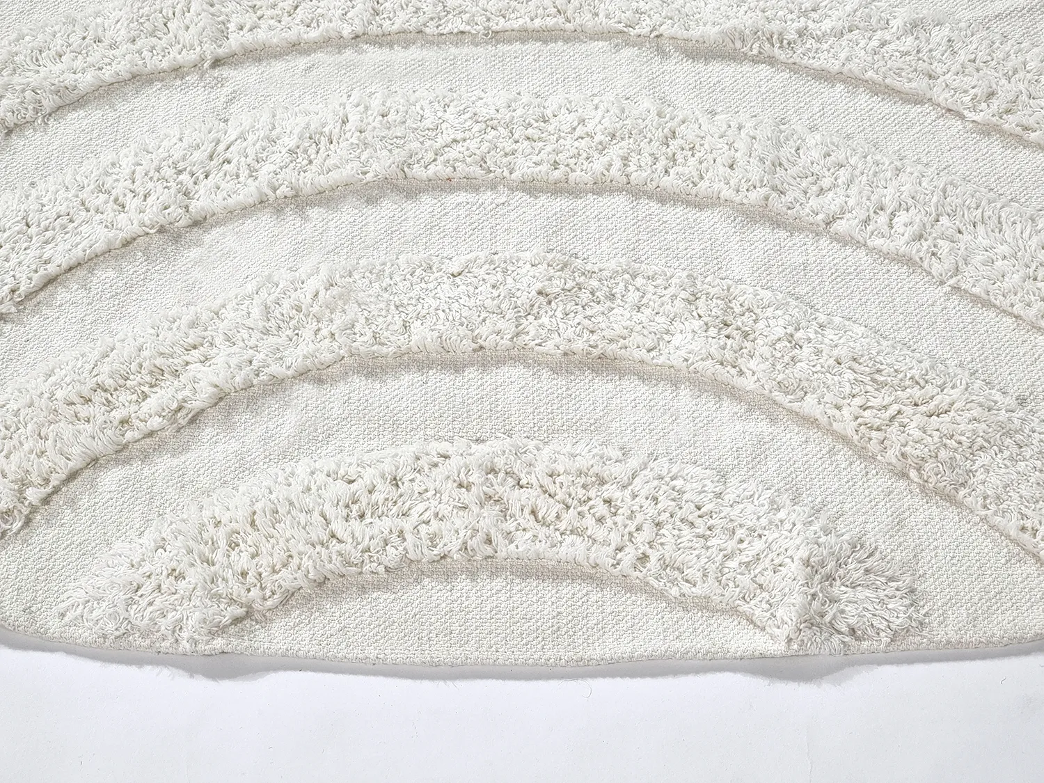 Kulatý koberec - Everly Natural Cotton Shaggy (offwhite)
