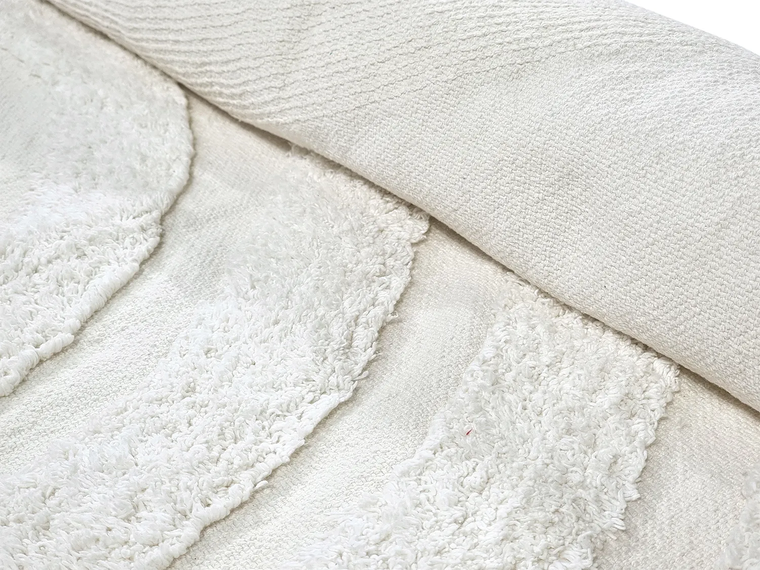 Kulatý koberec - Everly Natural Cotton Shaggy (offwhite)