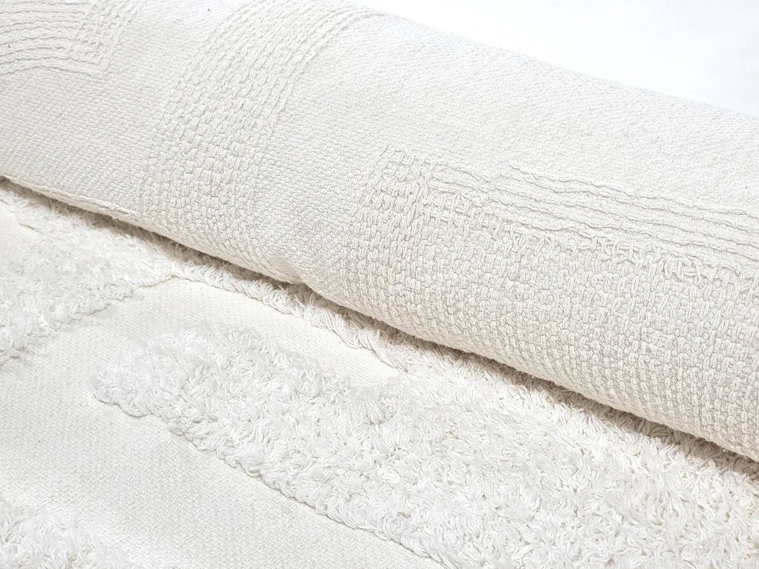 Kulatý koberec - Fallon Natural Cotton Shaggy (offwhite)