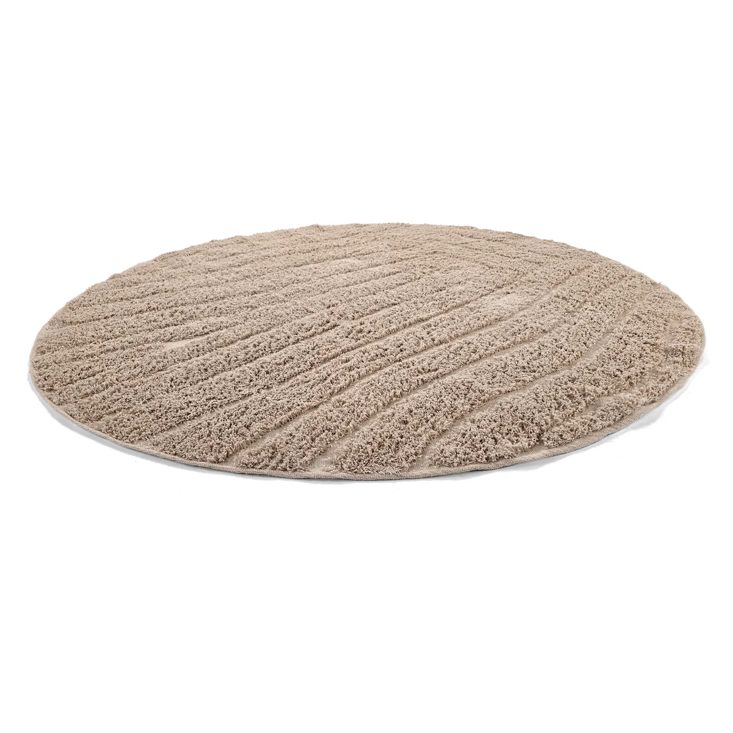 Kulatý koberec - Farley Natural Cotton Shaggy (béžový)