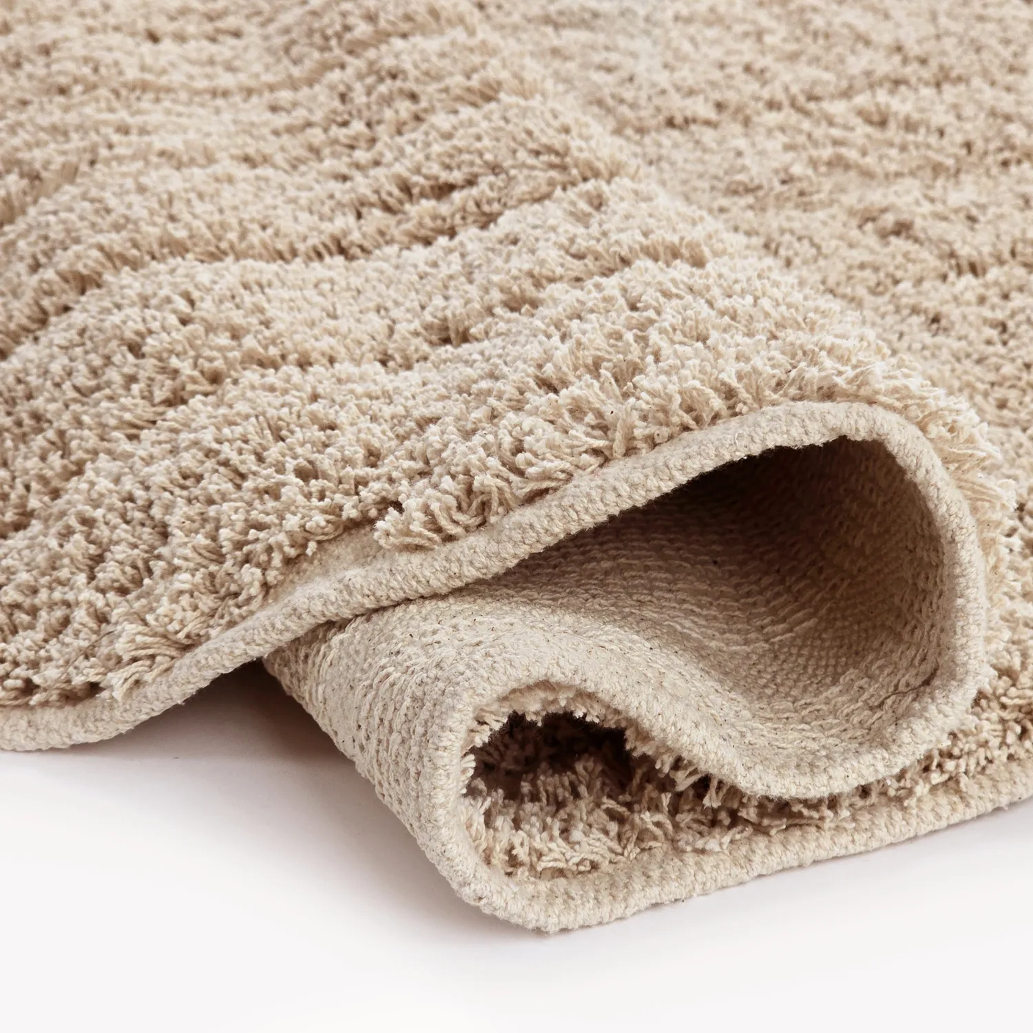 Kulatý koberec - Farley Natural Cotton Shaggy (béžový)