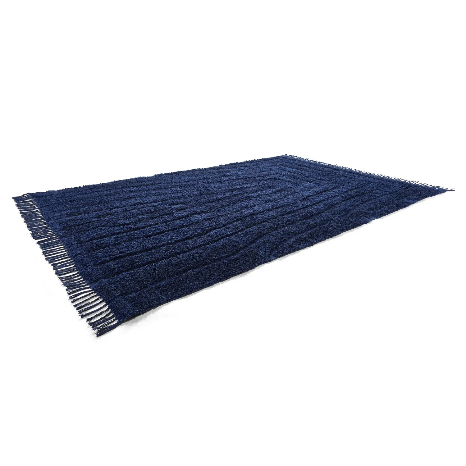 Shaggy koberce - Farley Natural Cotton Shaggy (modrý)