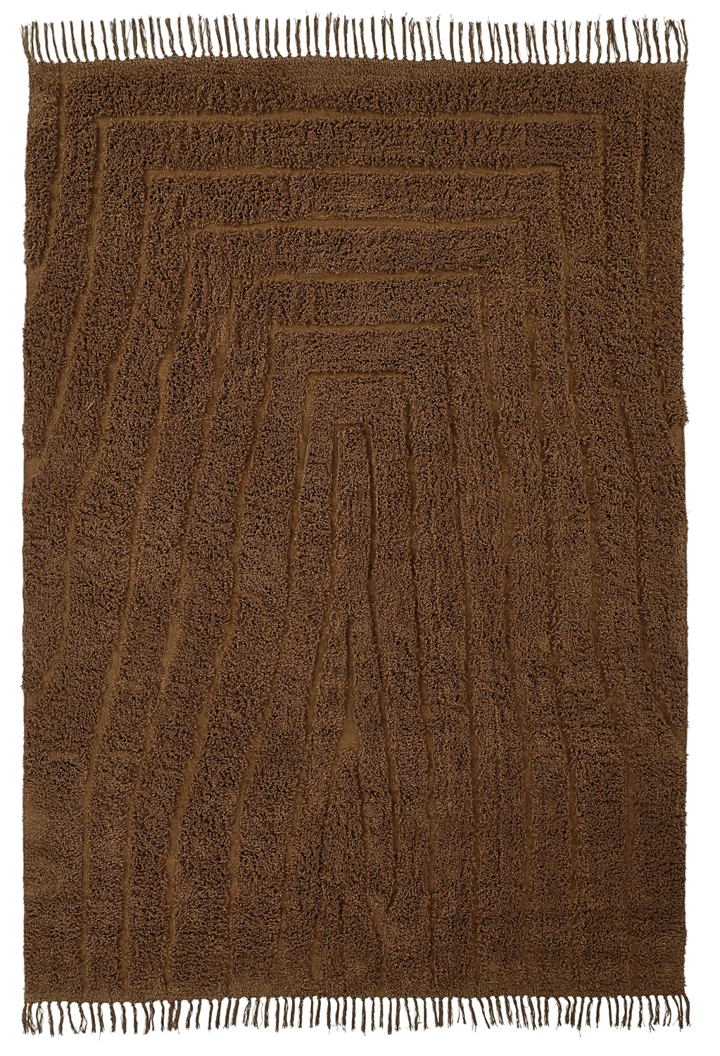Shaggy koberce - Farley Natural Cotton Shaggy (hnědý)